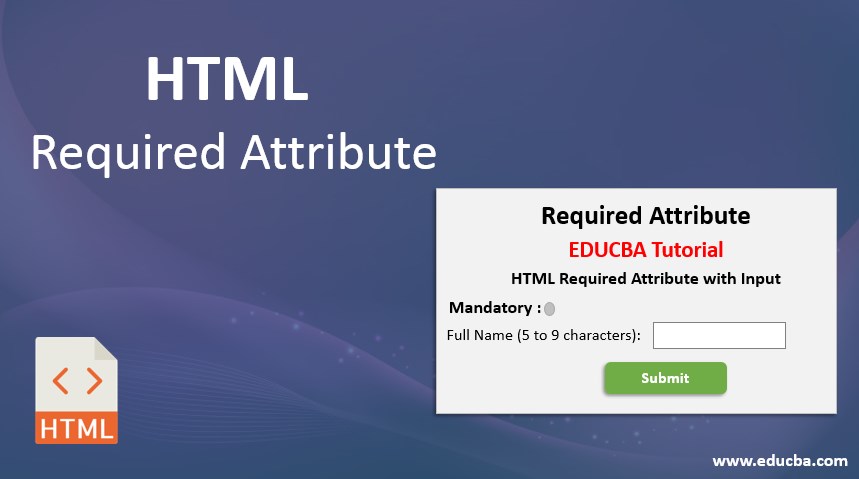 html required attribute