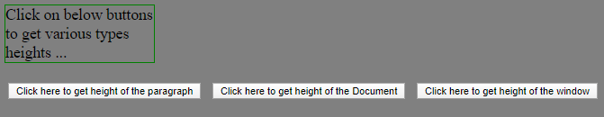 jQuery height() Example 1 jQuery height() Example 1