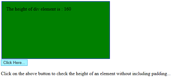 jQuery height() Example 6 jQuery height() Example 6