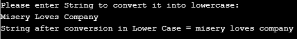java string to lowercase output 1