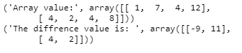 numpy.diff()-1.3 Example-1.3