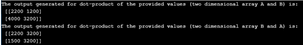 numpy.dot() - 2