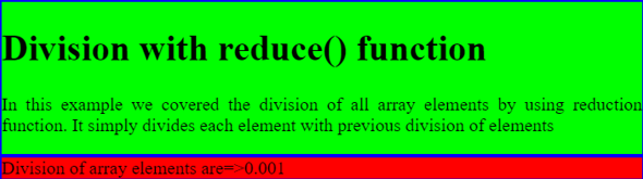 division of elements