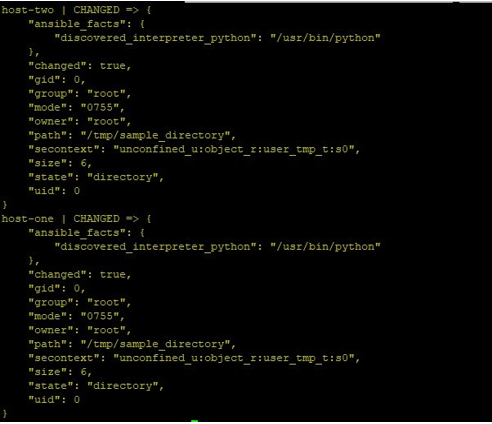 Ansible Create Directory output 2