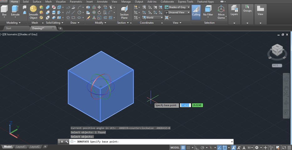 AutoCAD 3D Rotate - 15