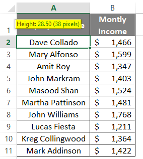Autofit Row Height in Excel 1-2