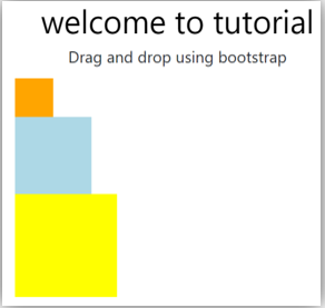 Bootstrap drag and drop output 1