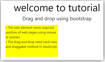 Bootstrap drag and drop output 2.2