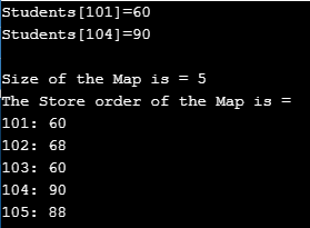 C++ Map output