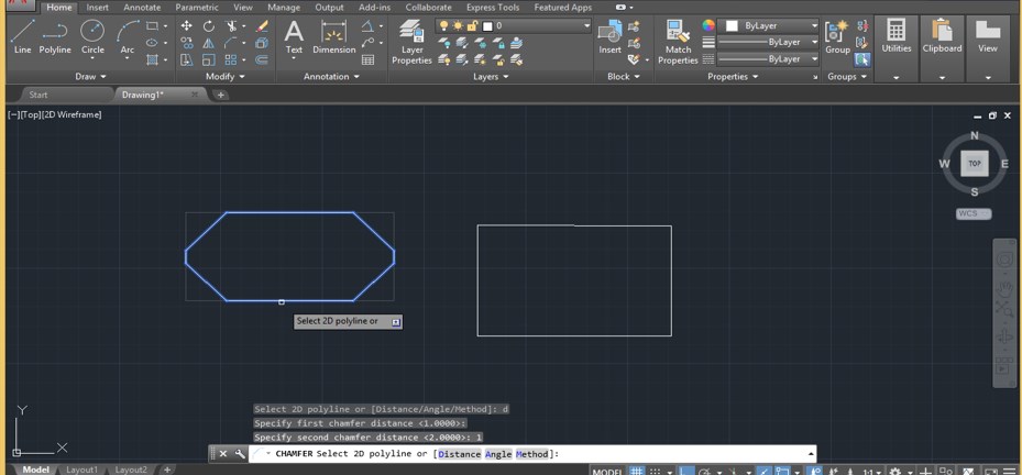 Chamfer in AutoCAD - 28