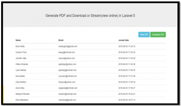 Dompdf Laravel Example 2