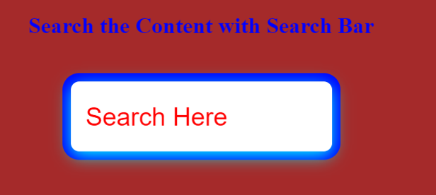 HTML Search Bar - 2