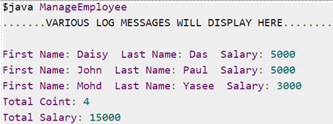Hibernate Criteria Example 1 Hibernate Criteria Example 1