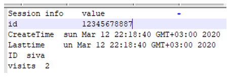 JSP Session output 2