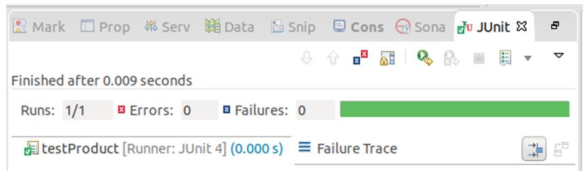 will give the green bar and successfully execute the test case.