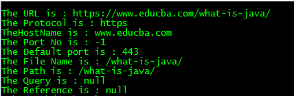Java URL Class output 1