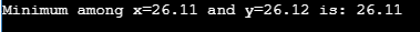 Java min() Example 4
