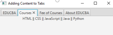 JavaFX TabPane Example 2