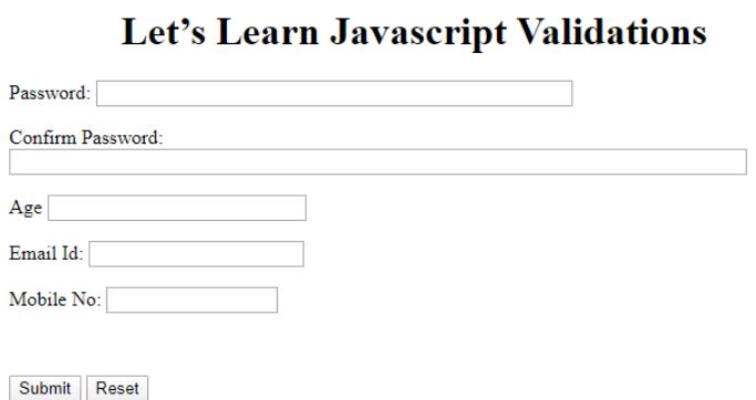 JavaScript Validation 5JPG