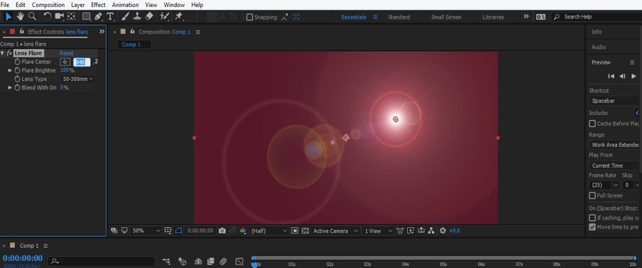Flare center option Flare center option