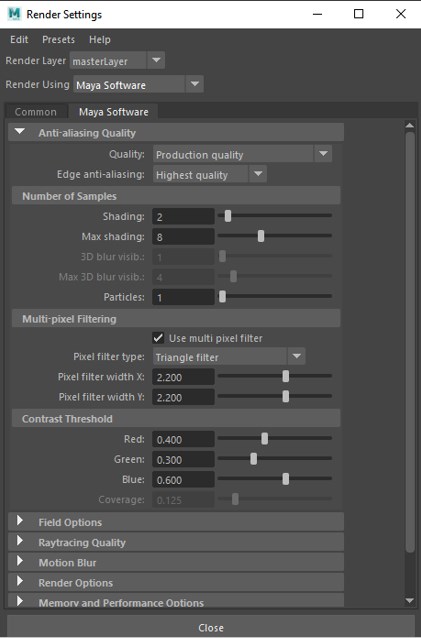 Maya Render Settings - 2 Maya Render Settings - 2