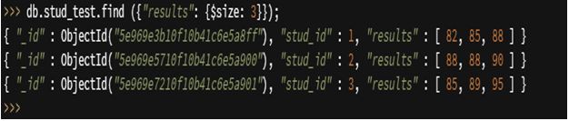 size array operator
