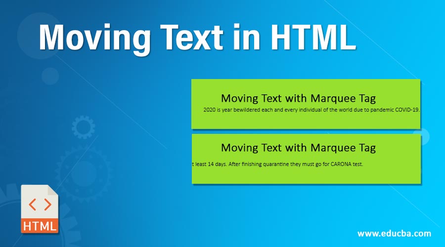 Moving Text in HTML