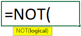 NOT -Logical Function 5-1