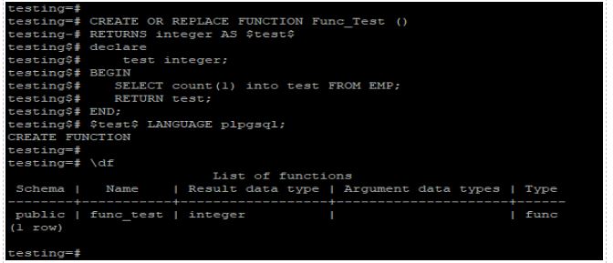 PostgreSQL Function 1