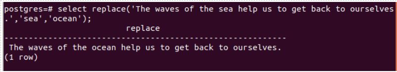 PostgreSQL replace 1