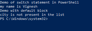 PowerShell Switch Statement - 2