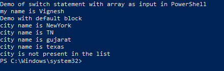 PowerShell Switch Statement - 3