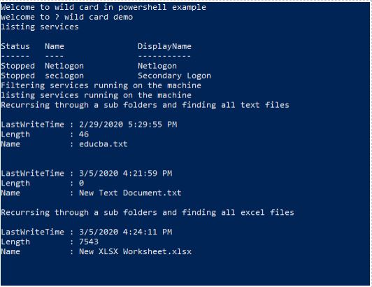 Powershell Wildcards Ex 2