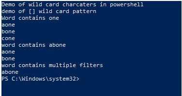 Powershell Wildcards Ex 3