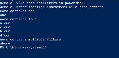 Powershell Wildcards Ex 4