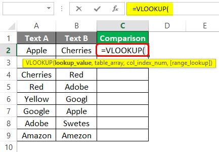 Vlookup in Excel 1-3