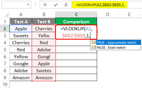 Vlookup in Excel 1-6