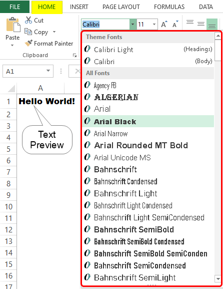 formatting in excel 1-4