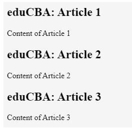 html section tag output 1
