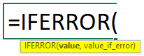 iferror syntax