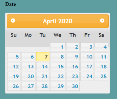 jQuery Datepicker Example 2 jQuery Datepicker Example 2