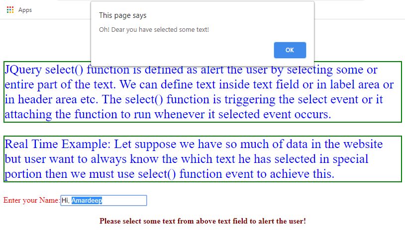 jQuery Select()-1.1 jQuery Select()-1.1