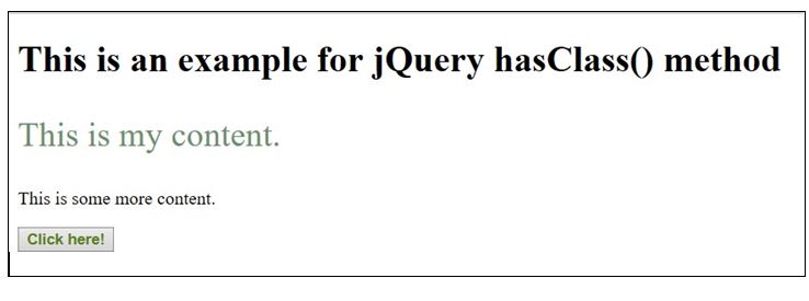 jQuery hasClass 1