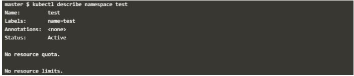 describe namespace test