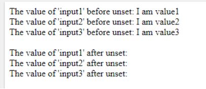 supports deleting multiple variable at once