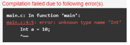 programming errors in c 1