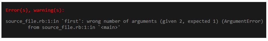 ArgumentError ArgumentError
