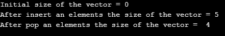 size() in C++ Example 2