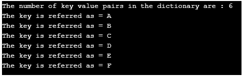 C# Dictionary output 1