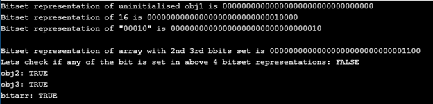 Bitset Objects Example 3